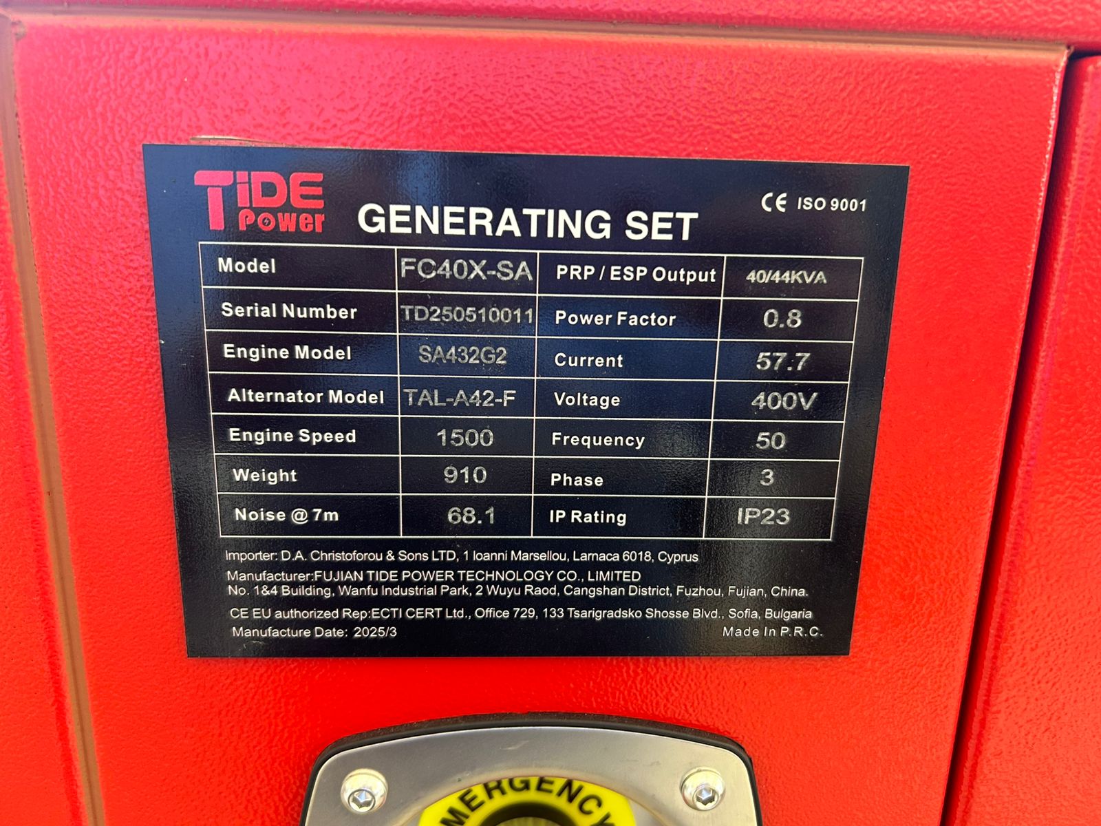 TIDE POWER LISTER PETTER FC40X-SA – 40 kVA Silent Diesel Generator - Image 3