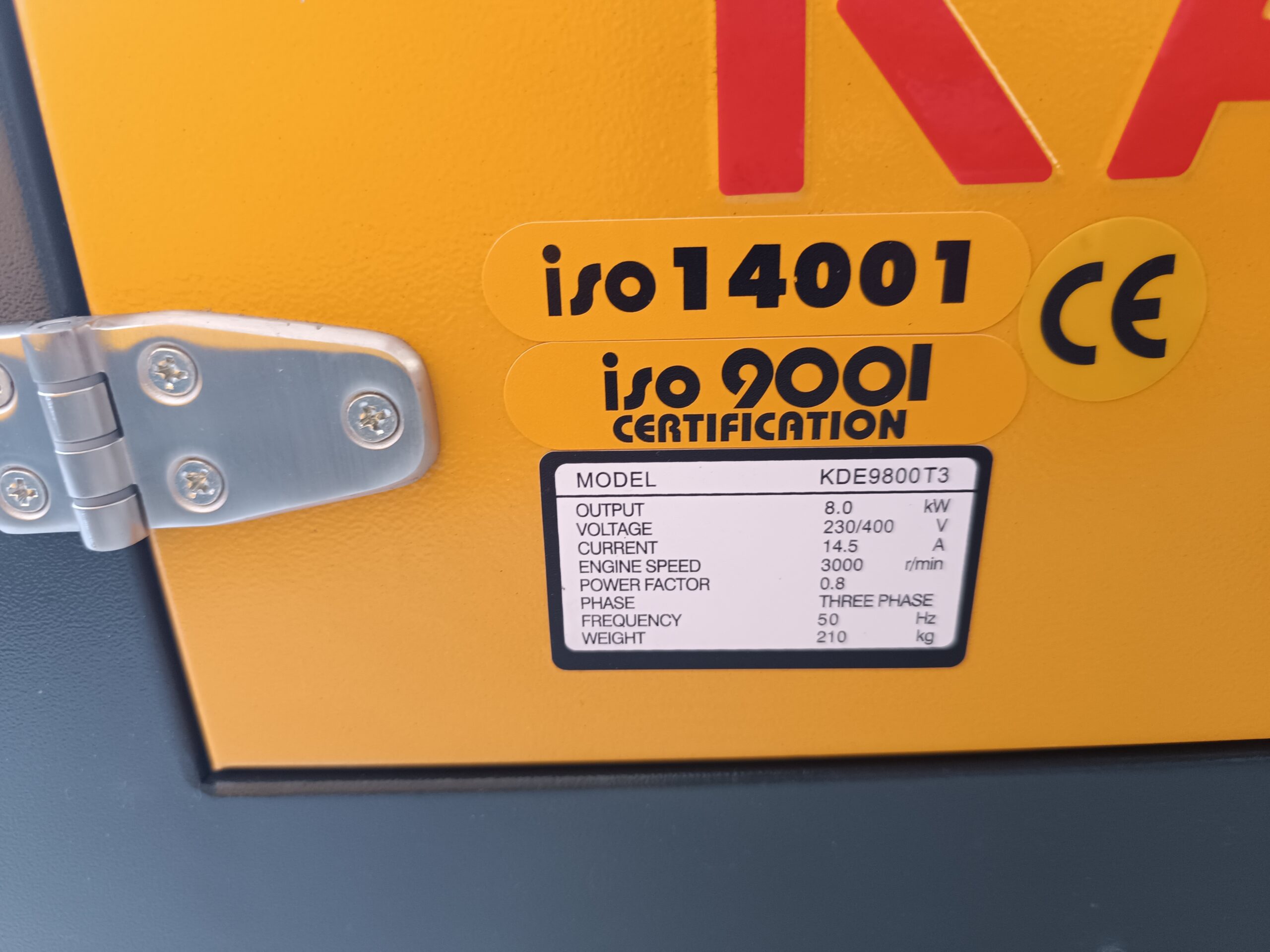 KAMA KDE9800T3 10 kVA Three-Phase Silent Diesel Generator with Electric Start - Image 3