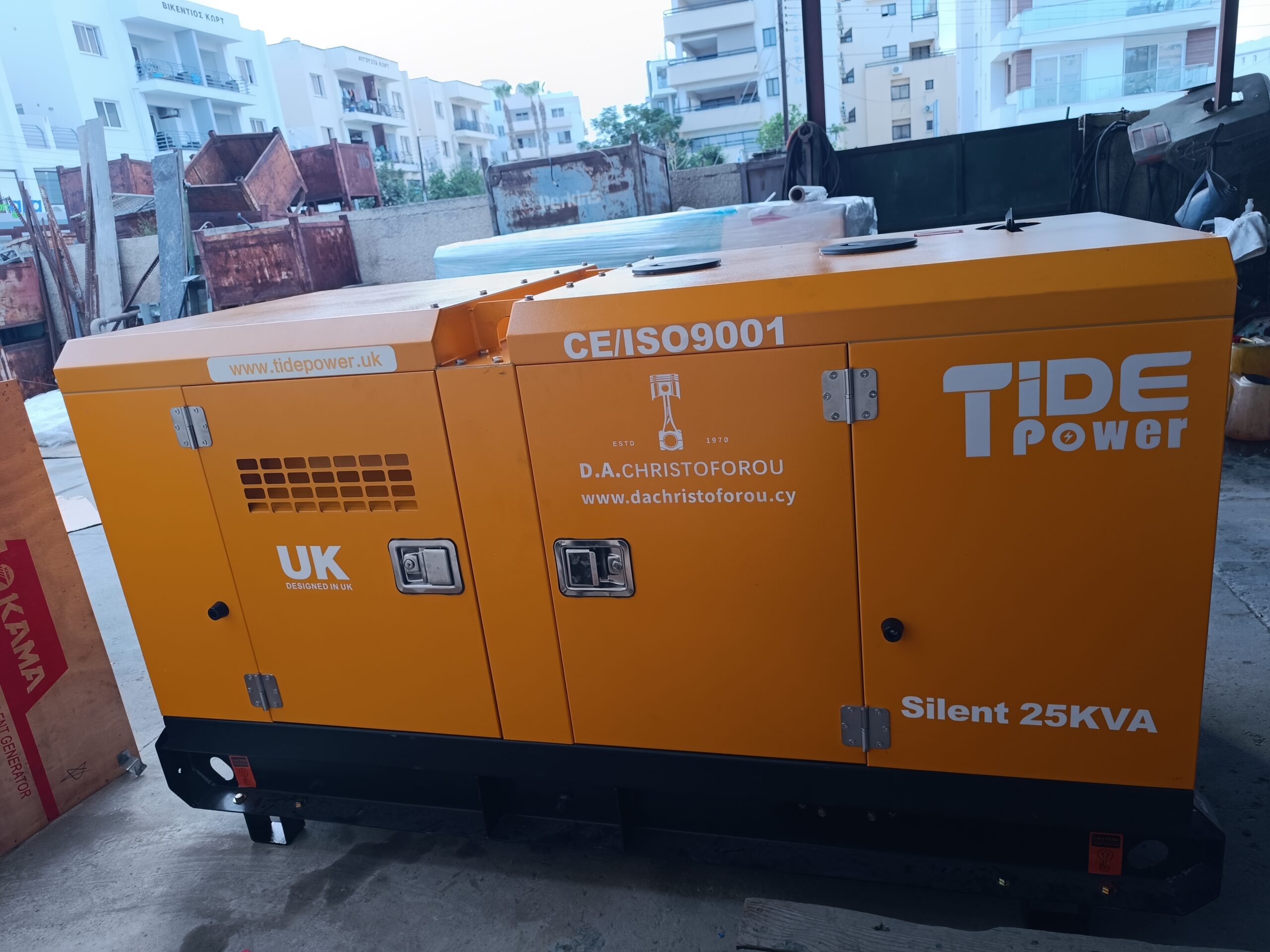 Tide Power FB25 generator – opposite-side warehouse view